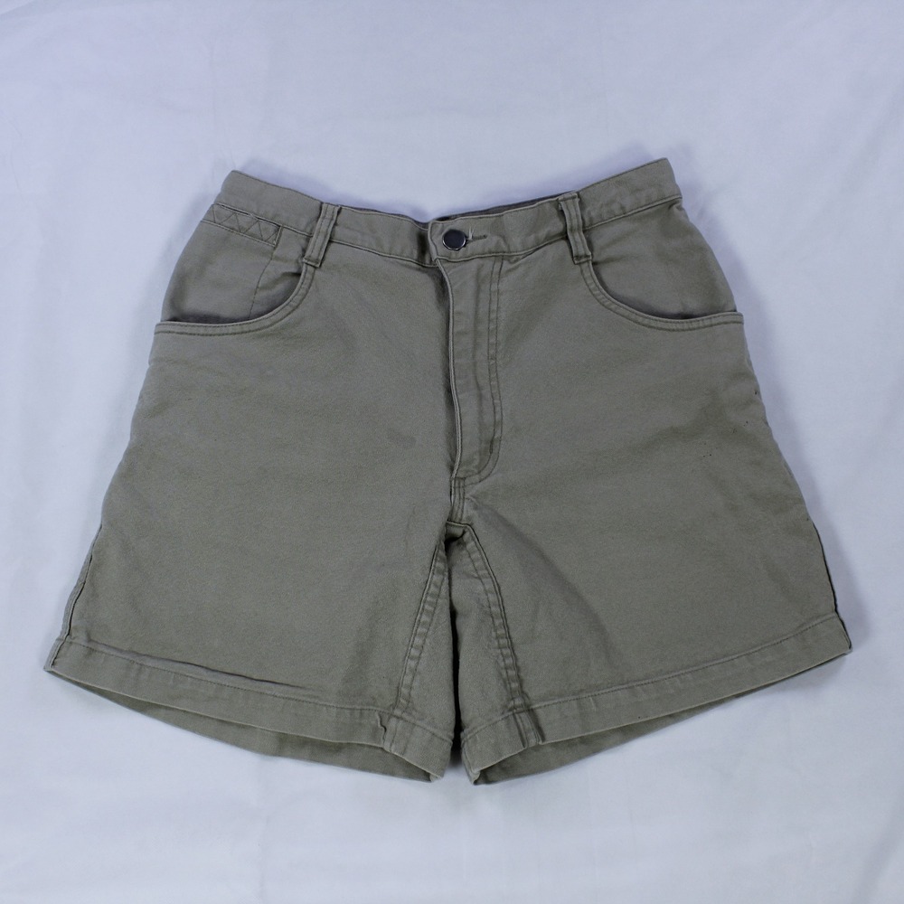 Ibex Vintage High-Waisted Canvas Cotton Shorts for Women, Size 8
